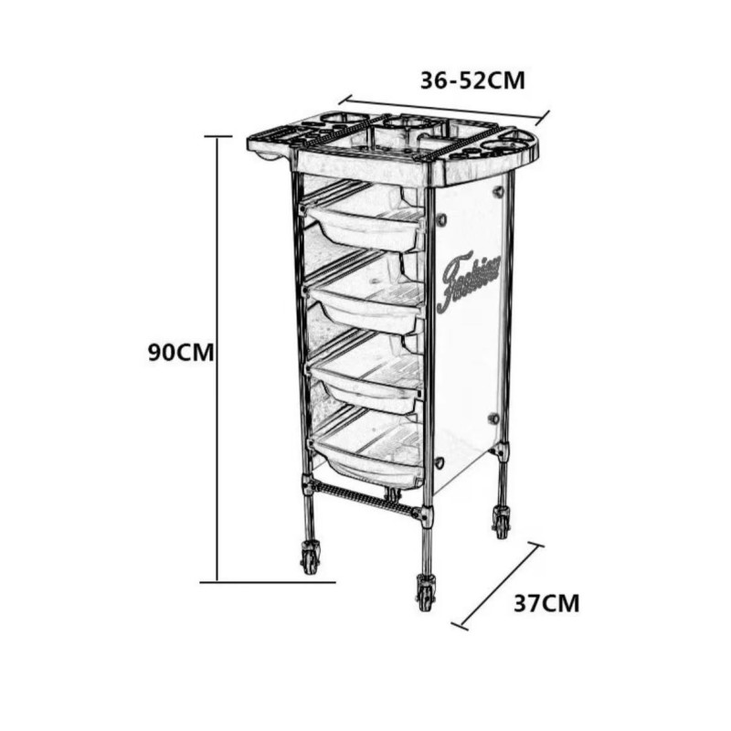 Hair salon auxiliary trolley
