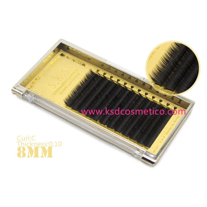 NATURAL HAIR-BY-HAIR EYELASHES FOR CURVED EYELASH EXTENSIONS C 11MM