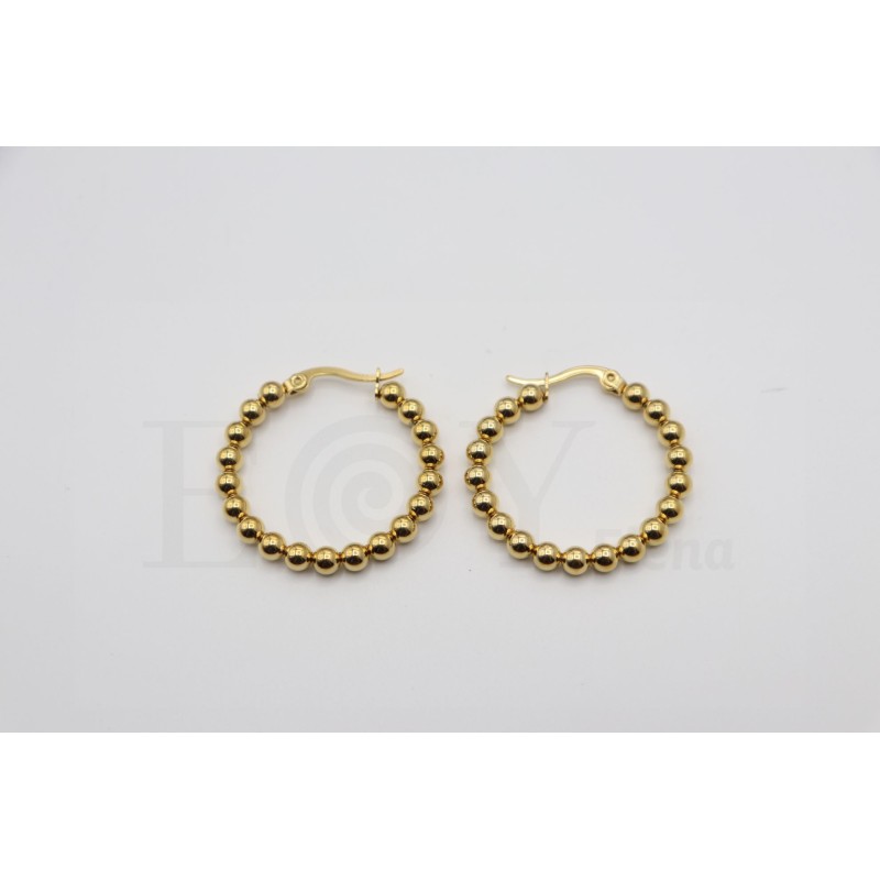 Hoop earrings with balls