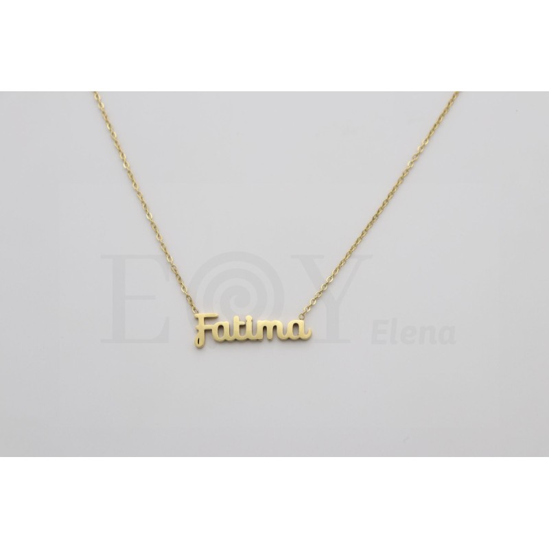 Collar con nombre "Fatima"