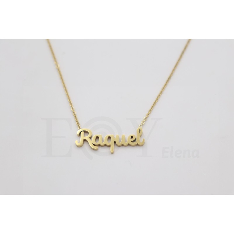 Collar con nombre "Raquel"