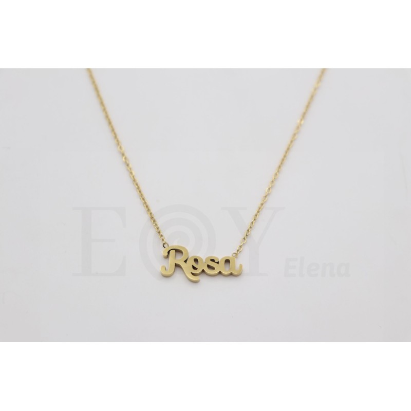 Collar con nombre "Rosa"