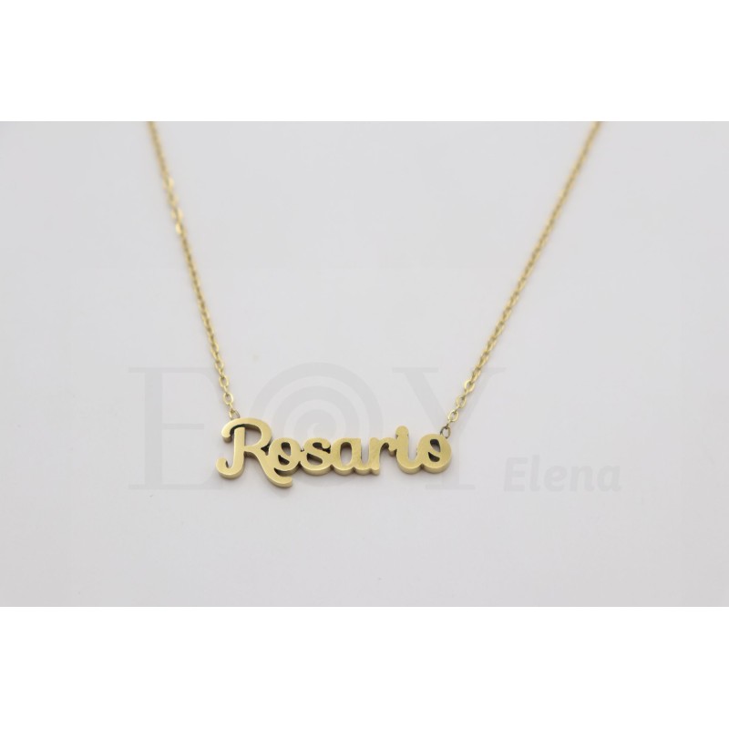 Collar con nombre "Rosario"