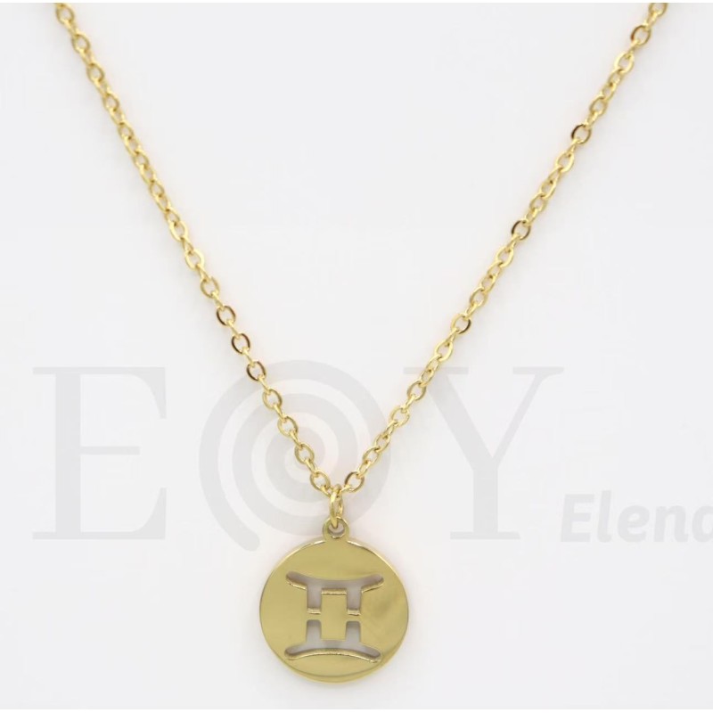 "Gemini" plate necklace
