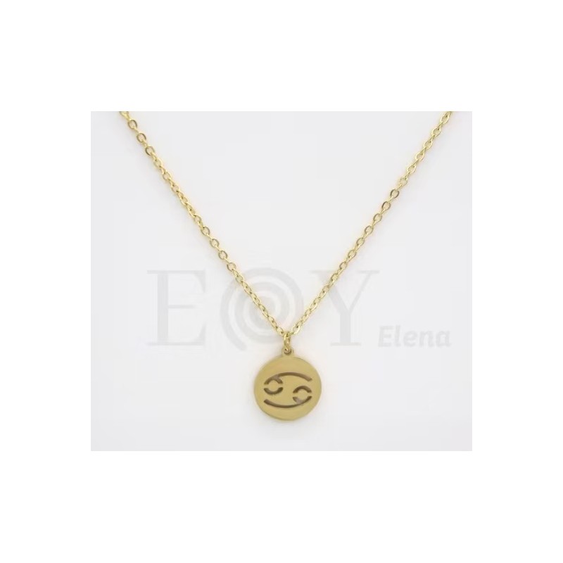 "Cancer" badge necklace