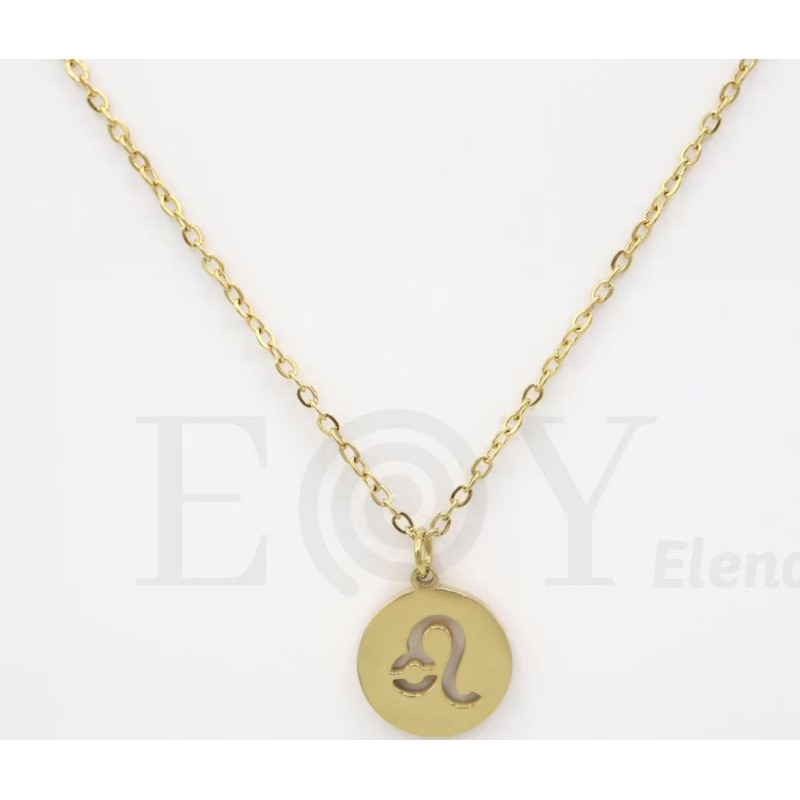 Collar chapa "Leo"