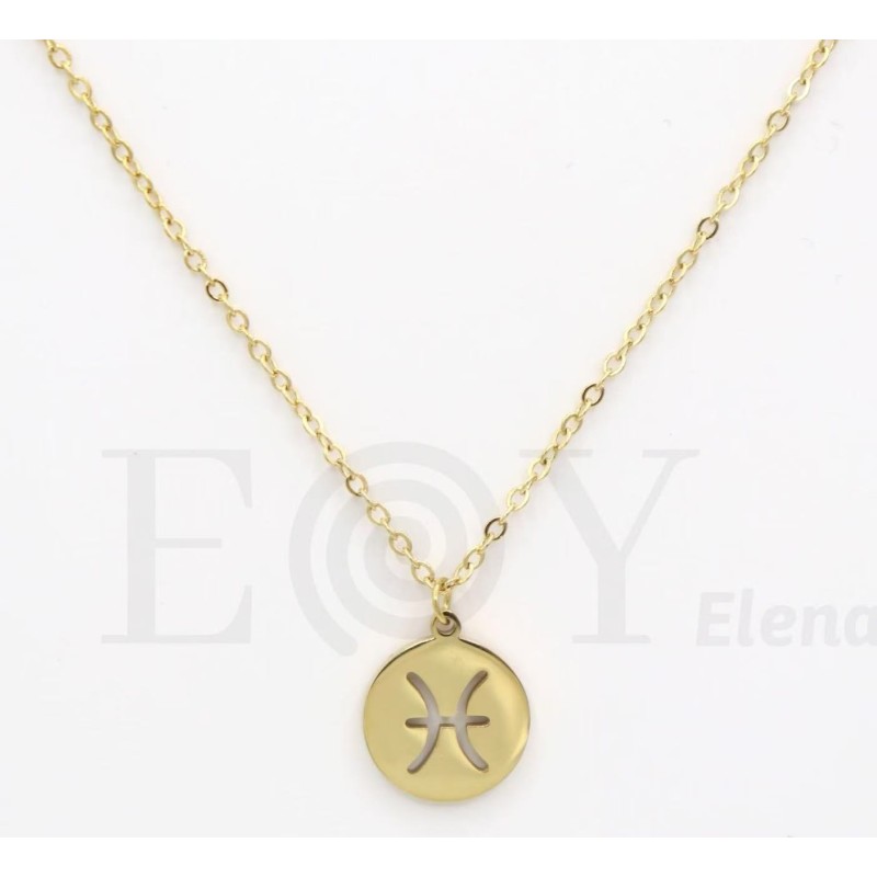 "Pisces" plate necklace