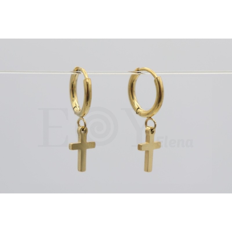 Pendientes de cruz pequeños