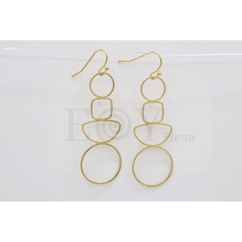 Pendientes largo con formas