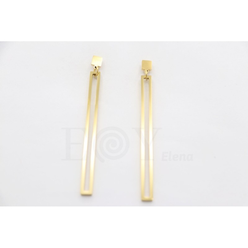 Pendientes largos rectangulares