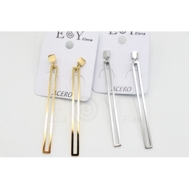 Pendientes largos rectangulares 2
