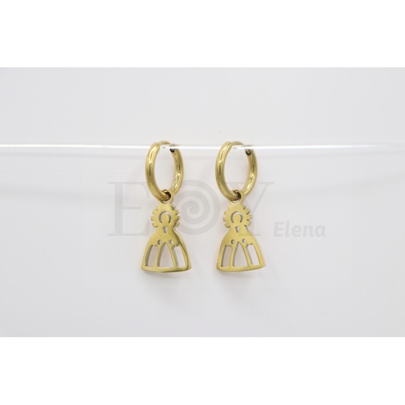 Pendientes de aro Virgen de Guadalupe de...