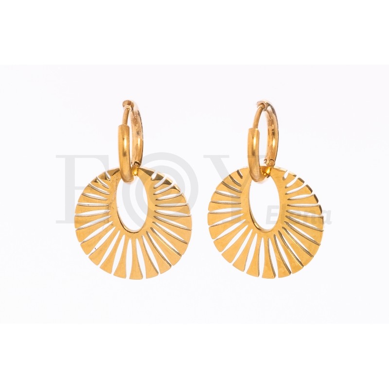 Pendientes redondo labrado