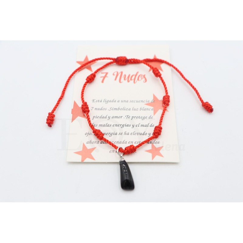 7-knot bracelet with black foot